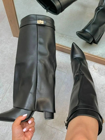 Metal Buckle Boot