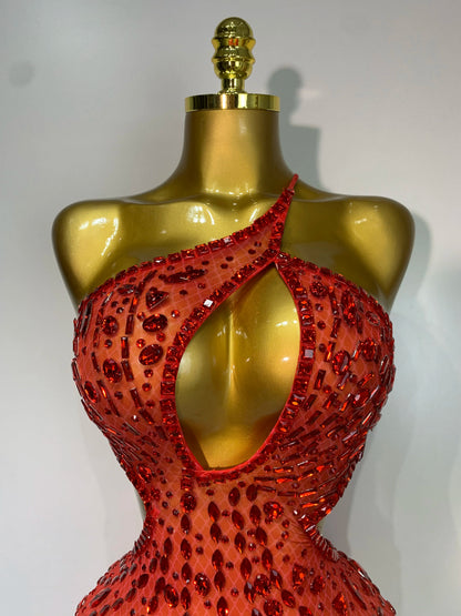 Rhinestone Evening Gown