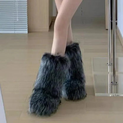 Fluffy Faux Fur Boots