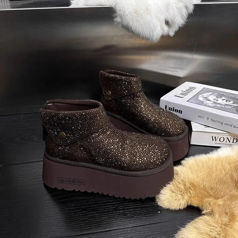 Rhinestone Ankle Boots