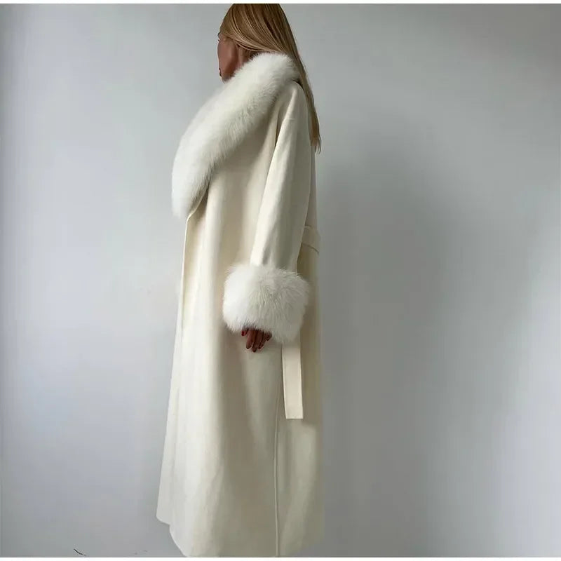 Chic Retro Black Fur Coat