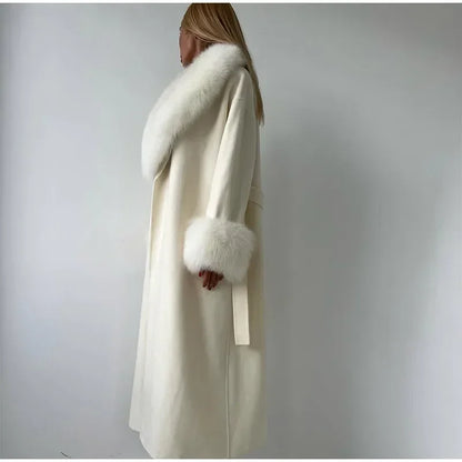 Chic Retro Black Fur Coat