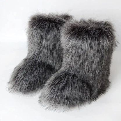 Fluffy Faux Fur Boots