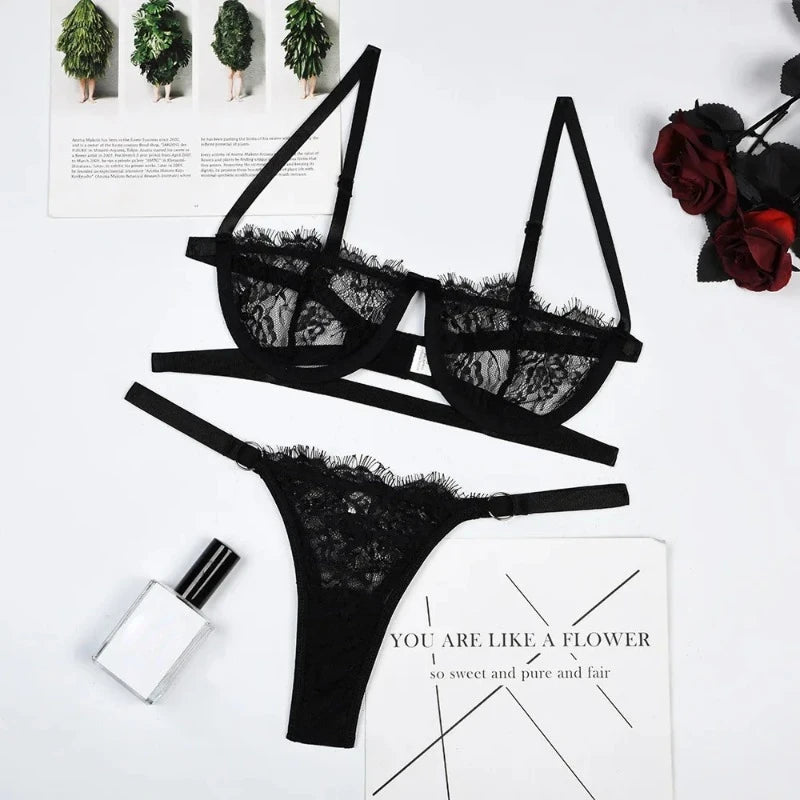 Transparent Lace Embroidery Set