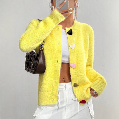 Yellow Heart Cardigan