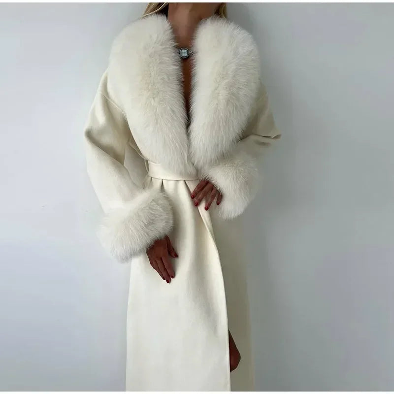 Chic Retro Black Fur Coat