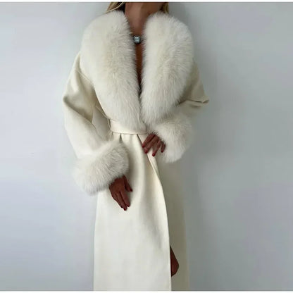 Chic Retro Black Fur Coat