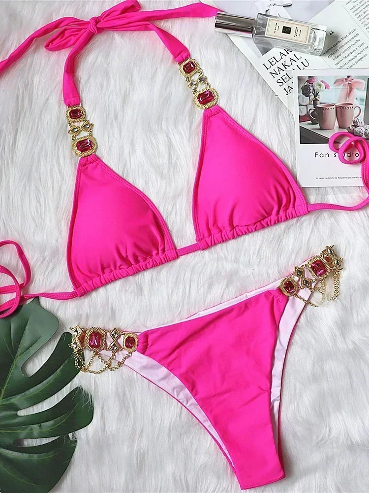 Rhinestone Diamond Bikini