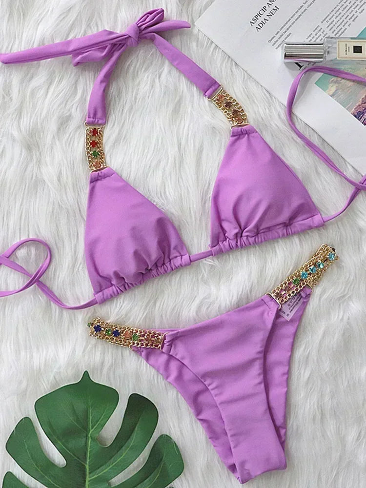 Rhinestone Diamond Bikini