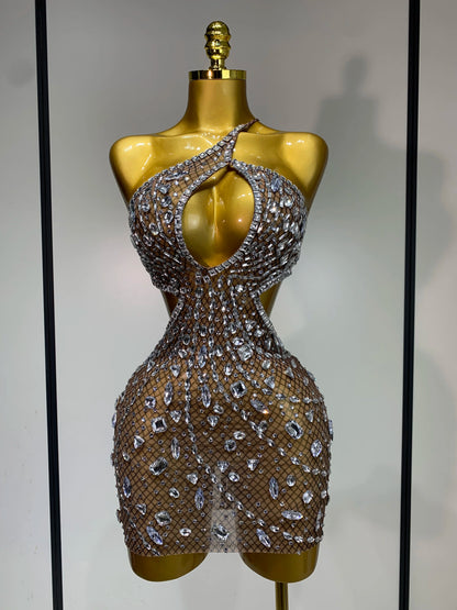 Rhinestone Evening Gown