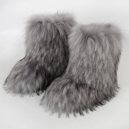 Fluffy Faux Fur Boots