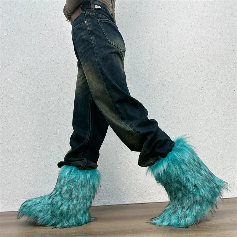 Fluffy Faux Fur Boots