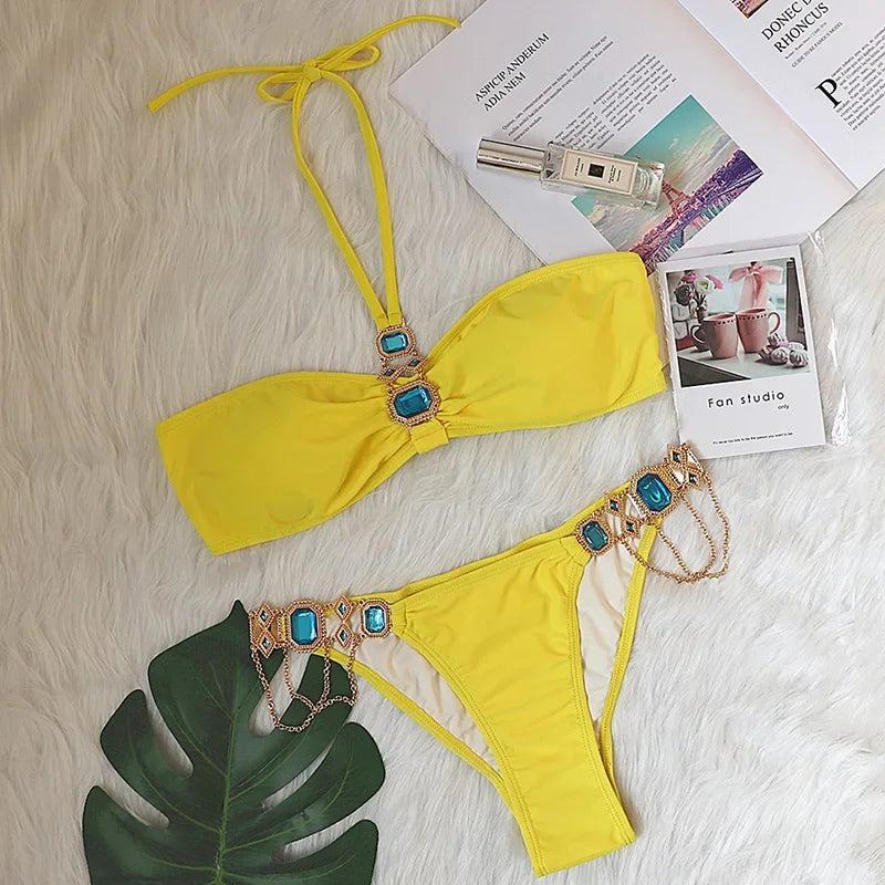 Rhinestone Diamond Bikini