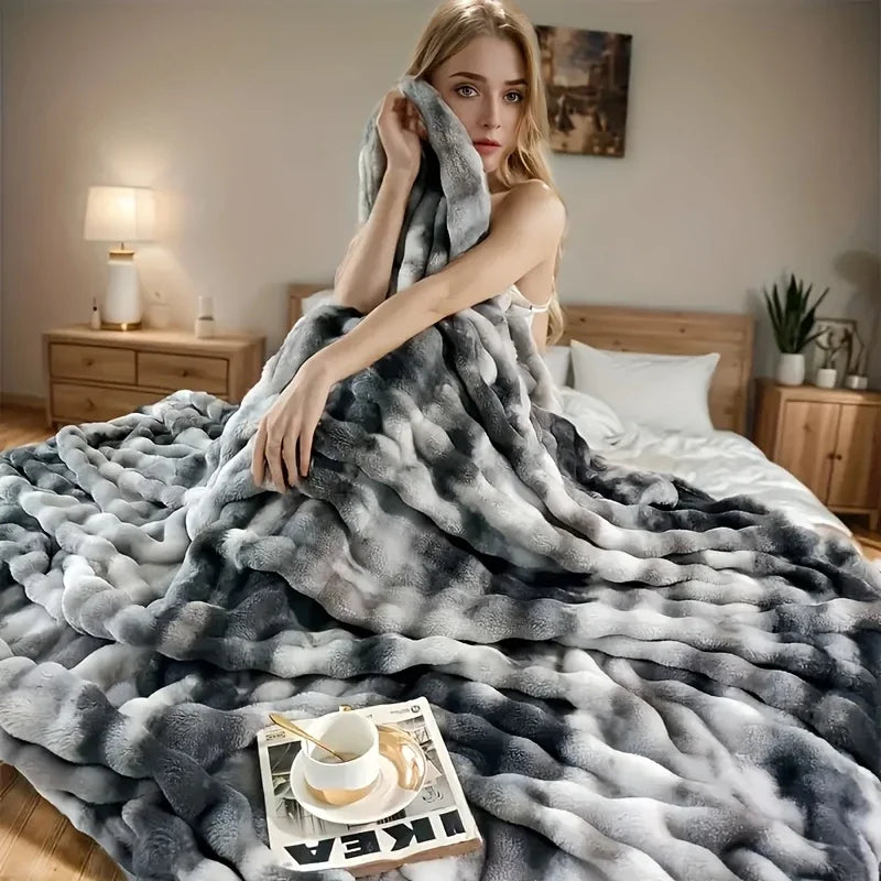 Cozy Soft Faux Fur Throw Blanket