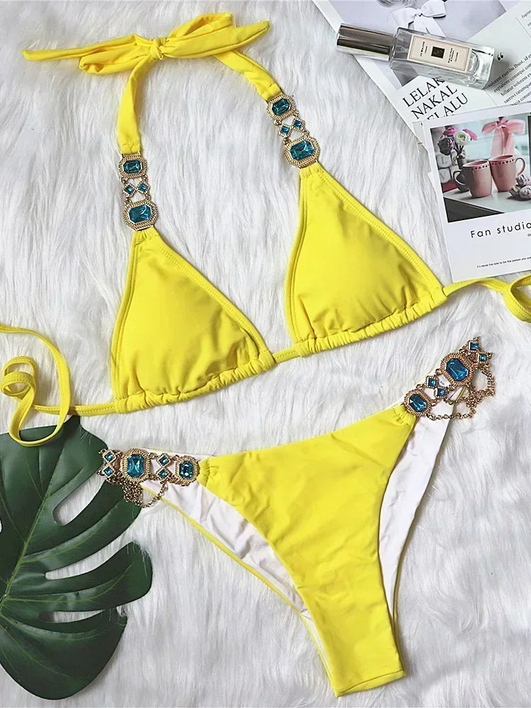Rhinestone Diamond Bikini