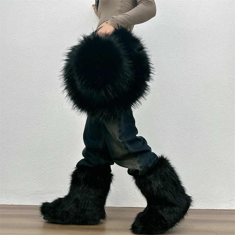 Fluffy Faux Fur Boots