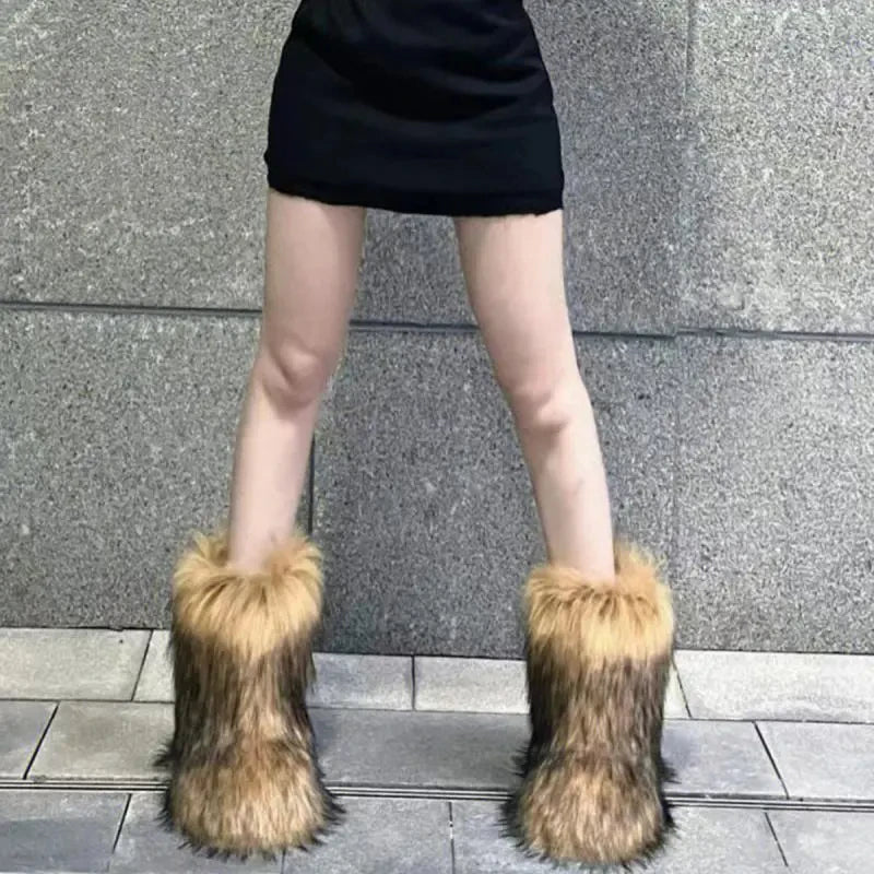 Fluffy Faux Fur Boots