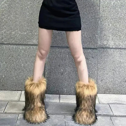 Fluffy Faux Fur Boots