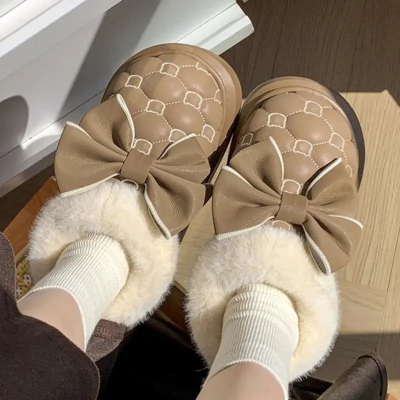 Platform Bow Slippers