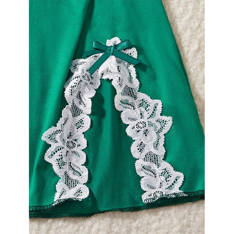 Transparent Lace Patchwork Babydoll