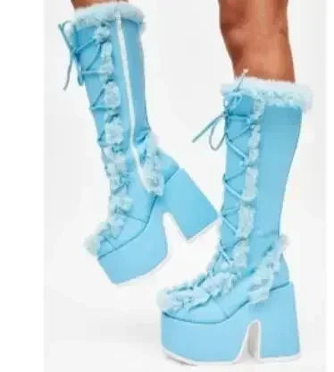 Faux Fur Platform Wedge
