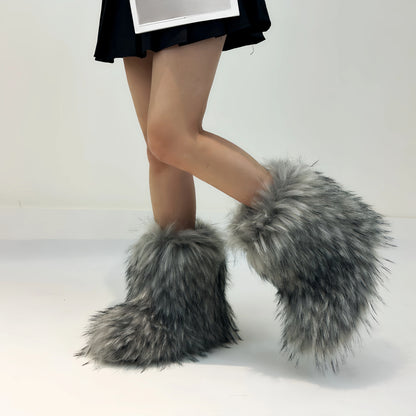 Fluffy Faux Fur Boots