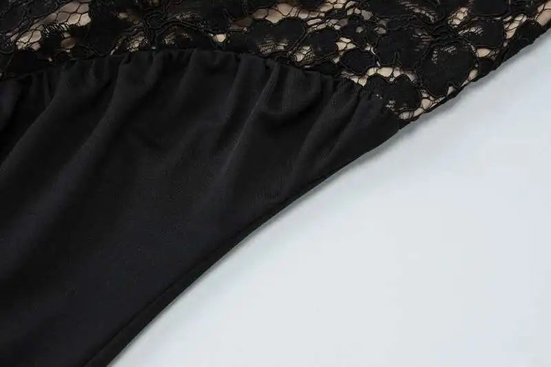Lace Halter Backless Maxi Dress