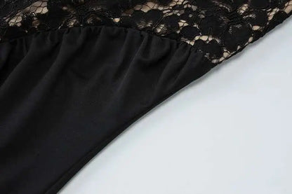 Lace Halter Backless Maxi Dress