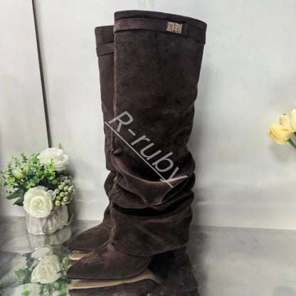 Metal Buckle Crude Heel