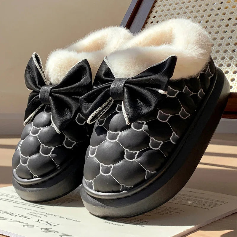 Platform Bow Slippers