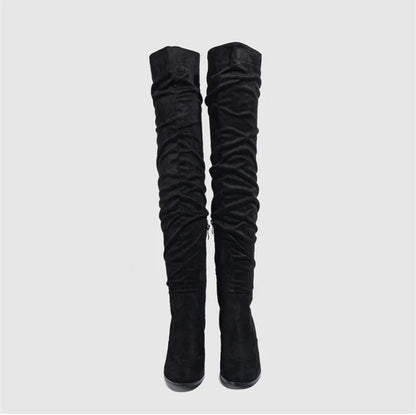 Over The Knee Chunky Block Boot