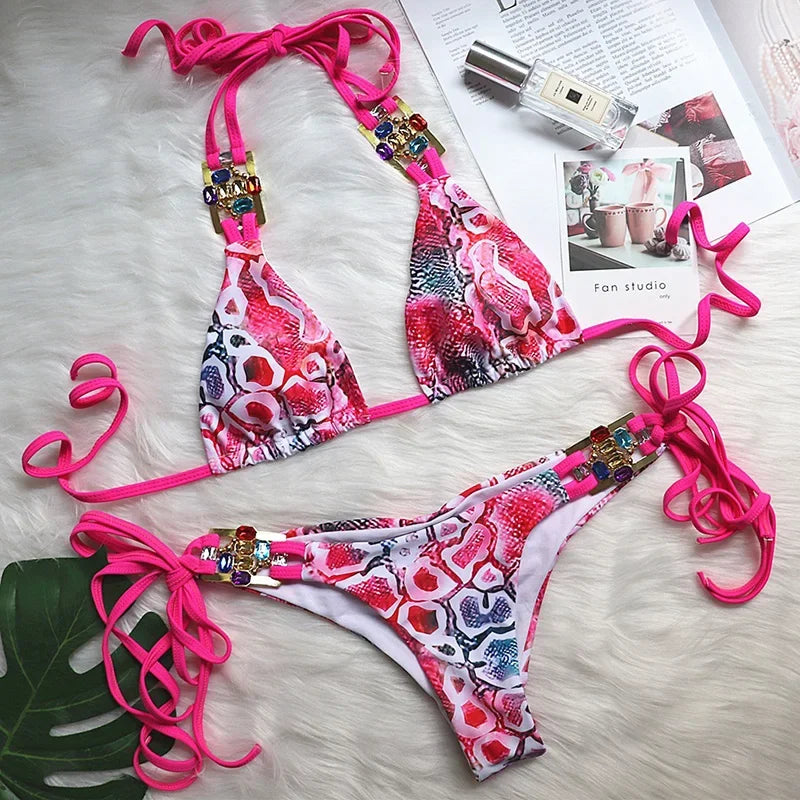 Rhinestone Diamond Bikini