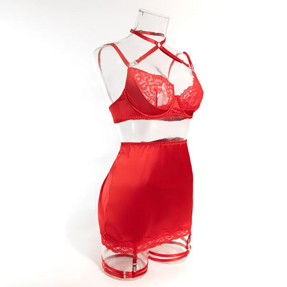 Romantic Lace Halter Set