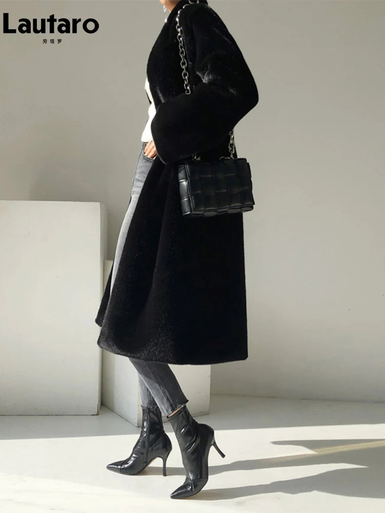 Faux Mink Fur Coat