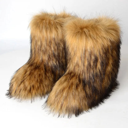 Fluffy Faux Fur Boots