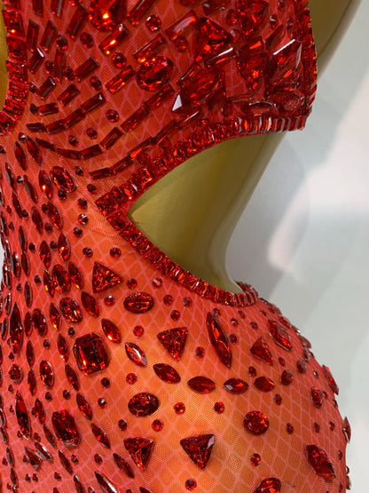 Rhinestone Evening Gown