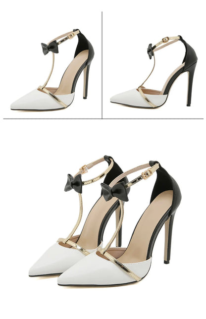 Ankle Strap Bow Pumps
