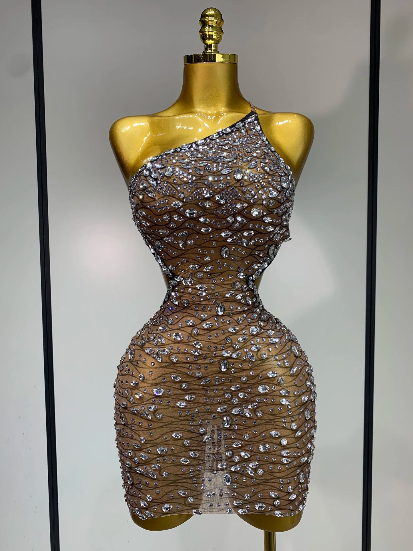 Rhinestone Evening Gown