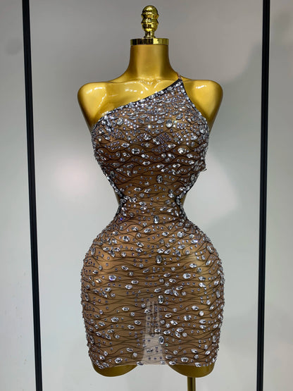 Rhinestone Evening Gown