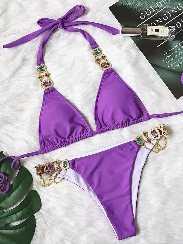 Rhinestone Diamond Bikini