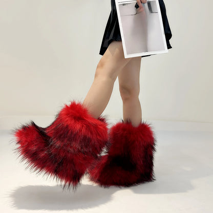 Fluffy Faux Fur Boots