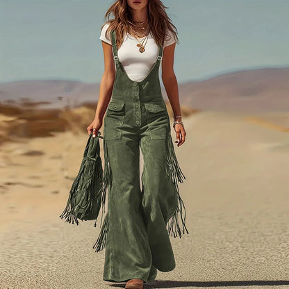 Wide Leg Tassel Trousers