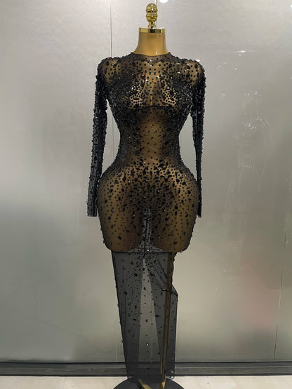 Sheer long sleeve Dress