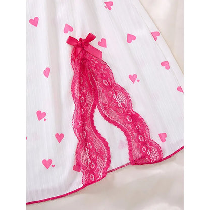 Transparent Lace Patchwork Babydoll