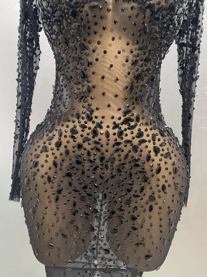Sheer long sleeve Dress