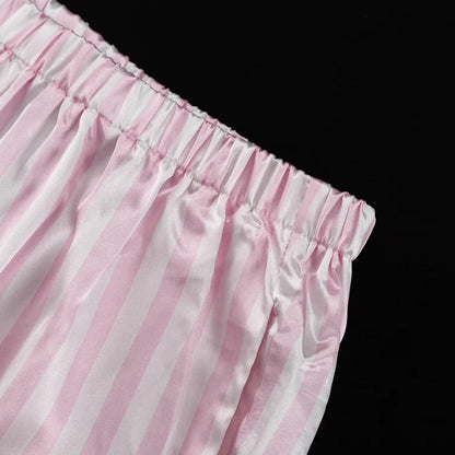 Pink Stripe Long Sleeve Pajamas Set